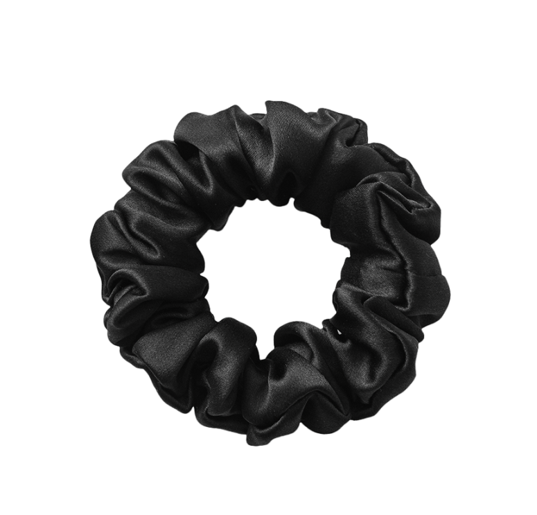 Black Silk Scrunchie