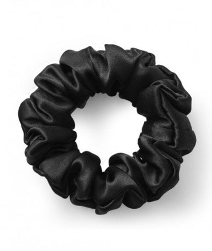 Silver Silk Scrunchie