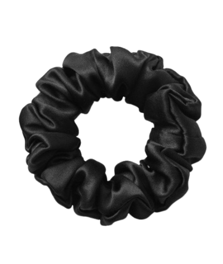 White Silk Scrunchie