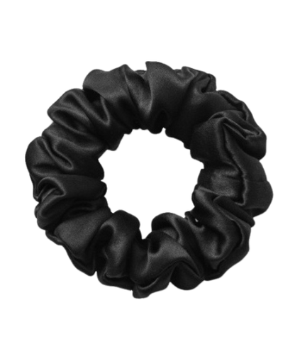 White Silk Scrunchie