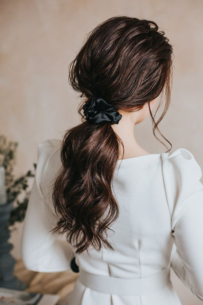 Black Silk Scrunchie