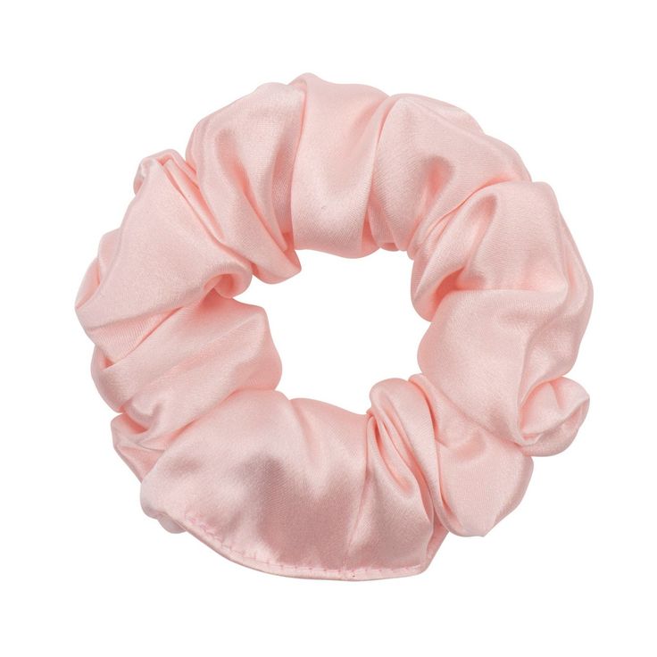 Silver Silk Scrunchie