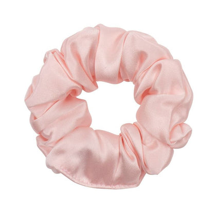 Silver Silk Scrunchie